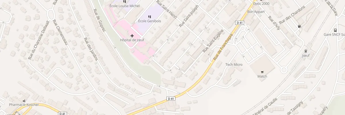 Plan du 22 Rue Saint Joseph à Jœuf