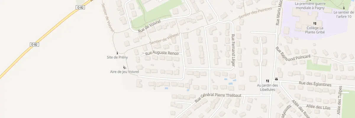 Plan du 1 Rue Auguste Renoir à Pagny-sur-Moselle