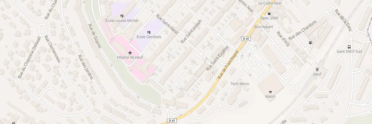 Plan du 16 Rue Saint Joseph à Jœuf
