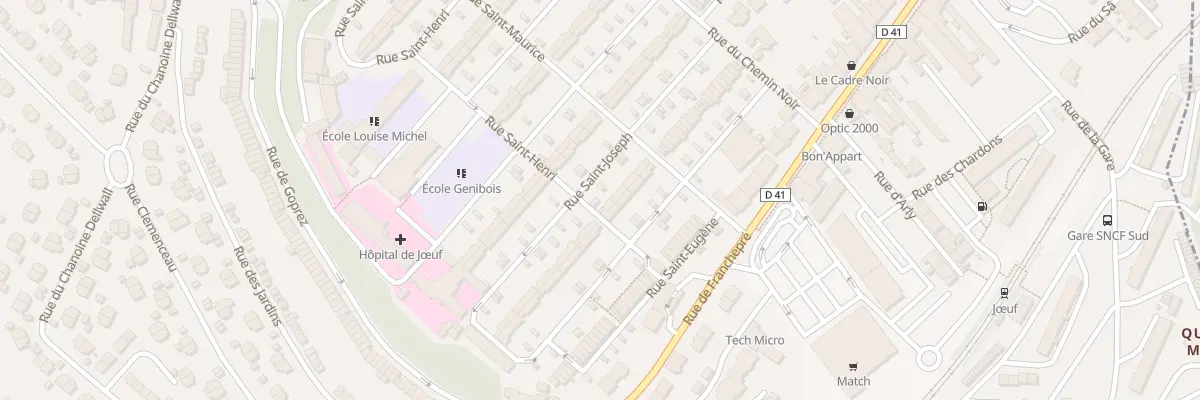 Plan du 8 Rue Saint Joseph à Jœuf
