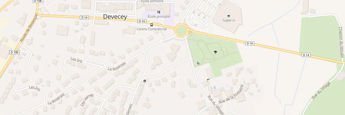 Plan du 1 Les Vernes à Devecey