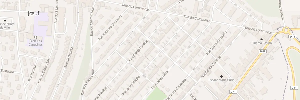 Plan du 45 Rue Sainte Berthe à Jœuf