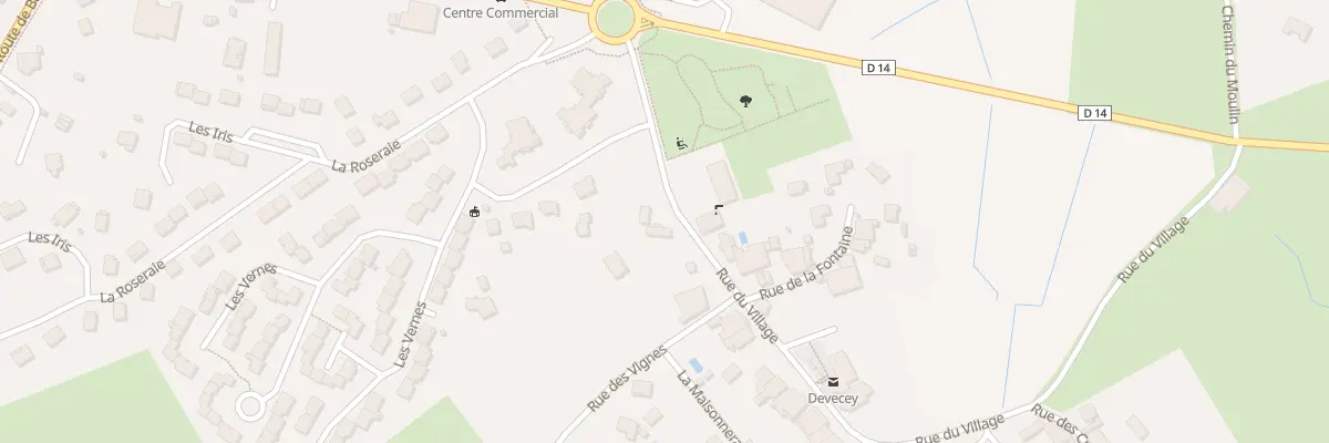 Plan du 2D Rue du Village à Devecey