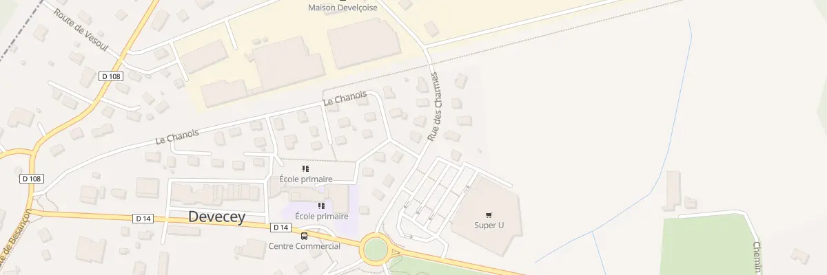Plan du 7 Rue des Charmes à Devecey