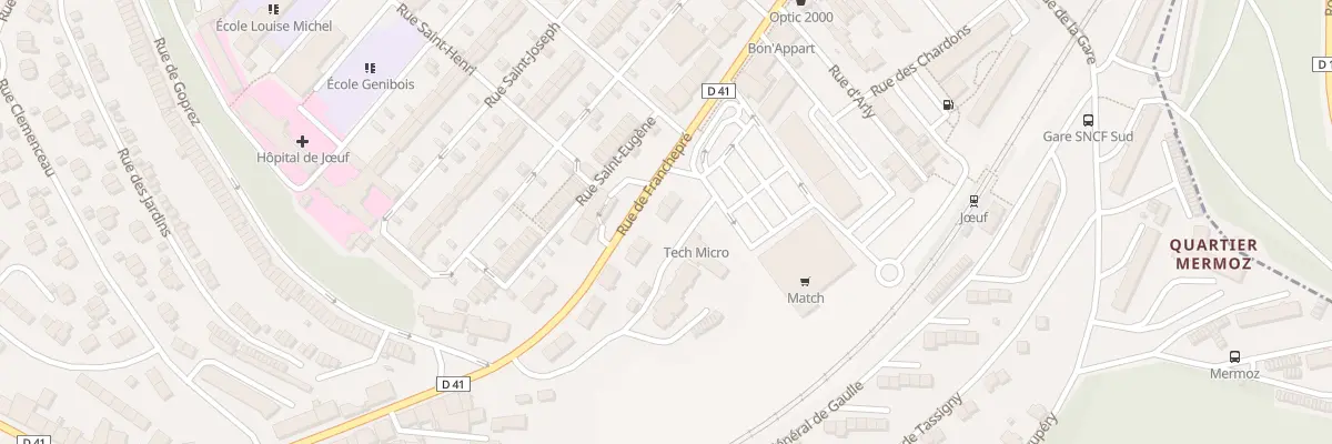 Plan du 91 Rue de Franchepré à Jœuf
