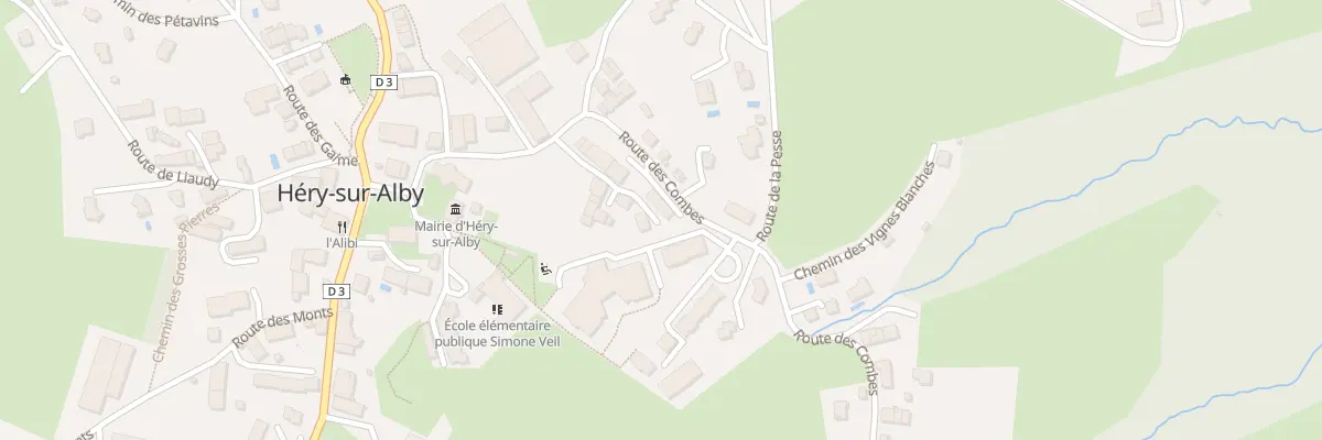 Plan du 245 Rte des Combes à Héry-sur-Alby