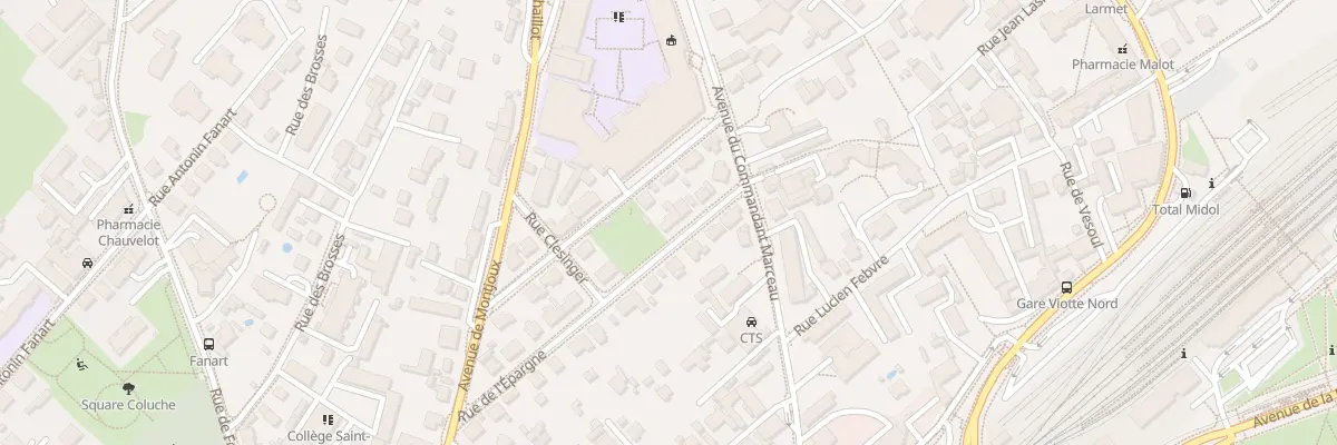 Plan du 6 Rue de l’Épargne à Besançon