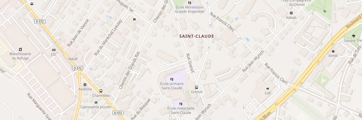 Plan du 3 Rue Grenot à Besançon