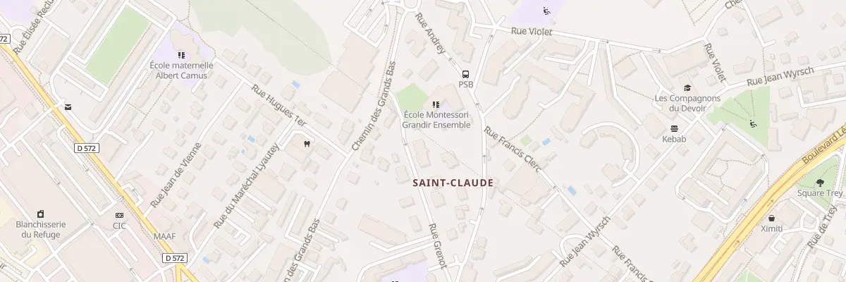 Plan du 6 Rue Grenot à Besançon