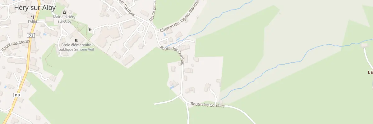 Plan du 500 Rte des Combes à Héry-sur-Alby