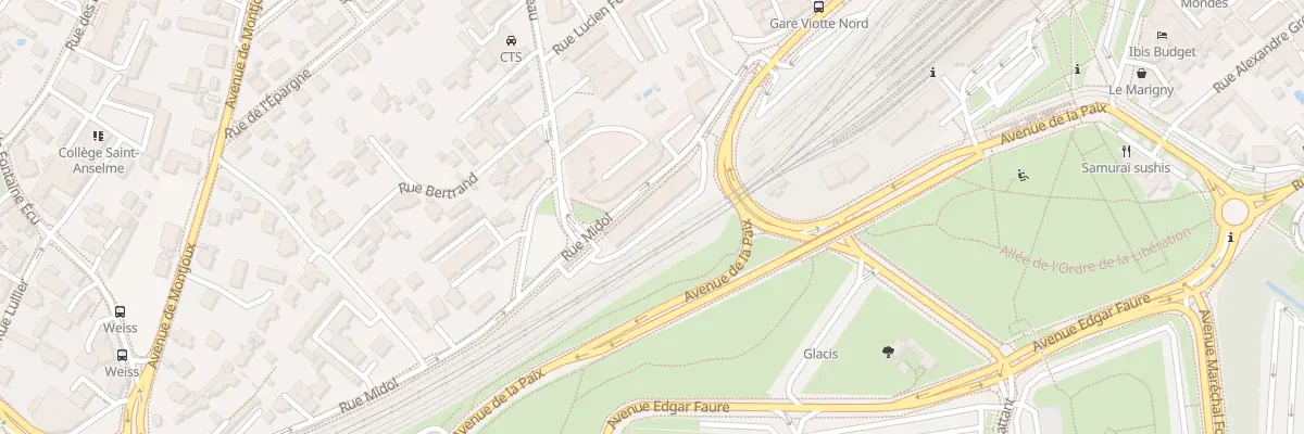 Plan du 1 Rue Midol à Besançon