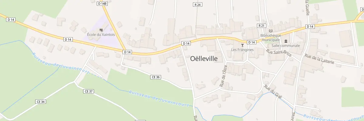 Plan du 34 Rue des Pierres à Oëlleville