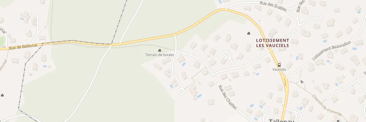 Plan du 2 Vretille à Tallenay