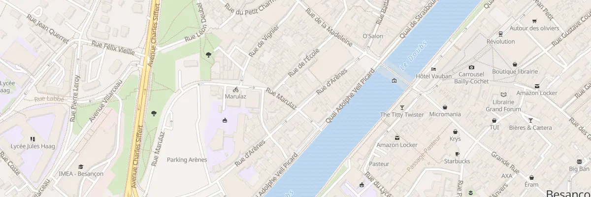 Plan du 16 Rue d’Arènes à Besançon