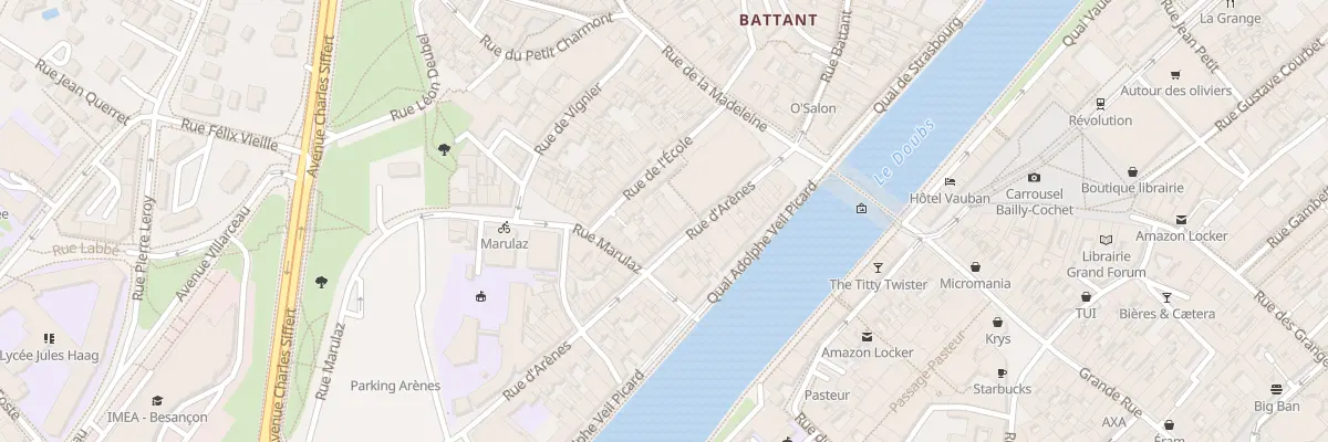 Plan du 8 Rue d’Arènes à Besançon