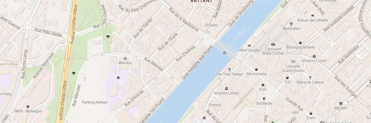 Plan du 21 Rue d’Arènes à Besançon