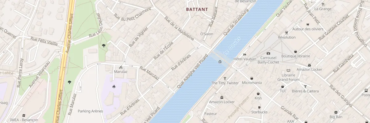 Plan du 15 Rue d’Arènes à Besançon