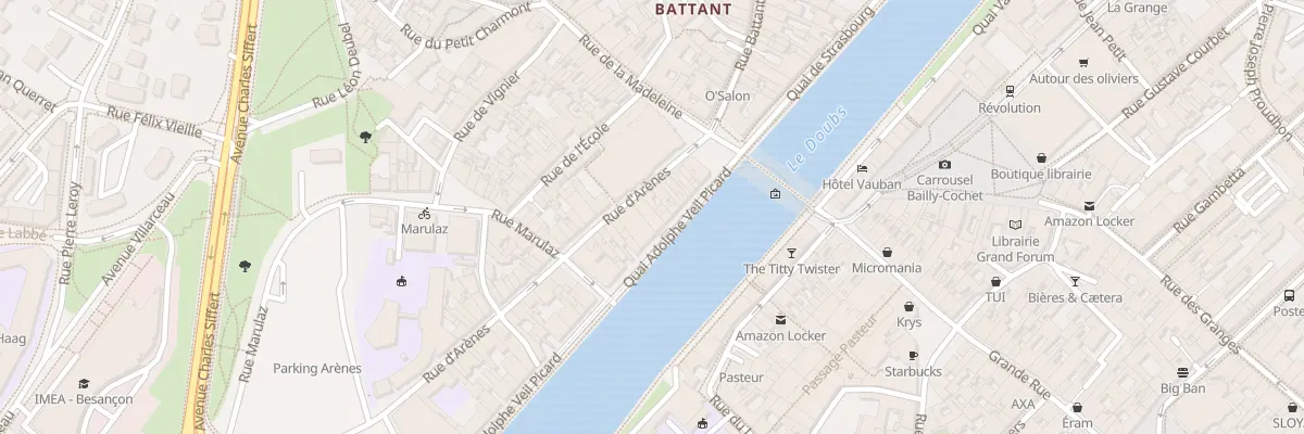 Plan du 17 Rue d’Arènes à Besançon