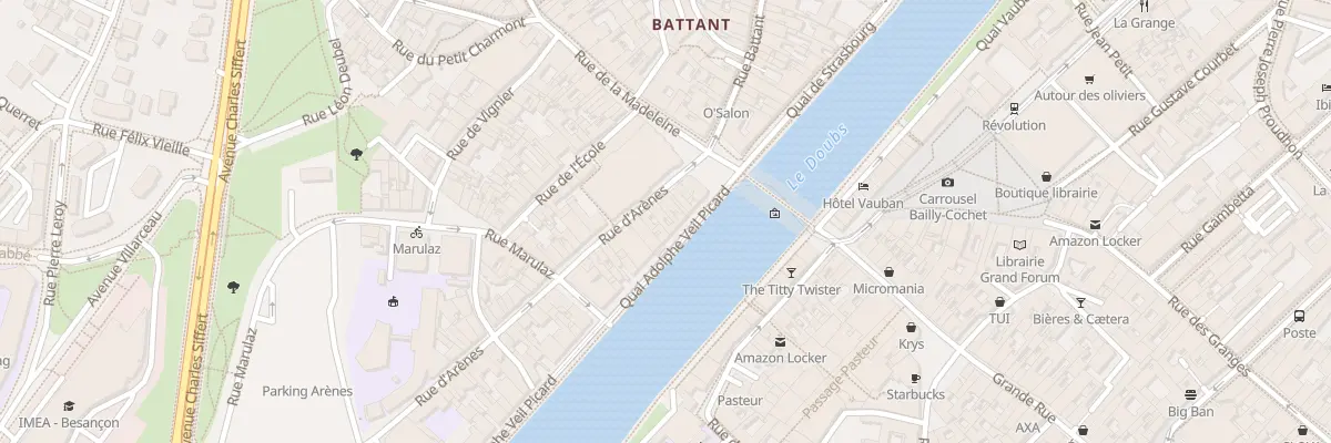 Plan du 13 Rue d’Arènes à Besançon