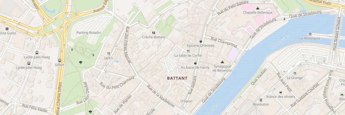 Plan du 13F Rue Battant à Besançon