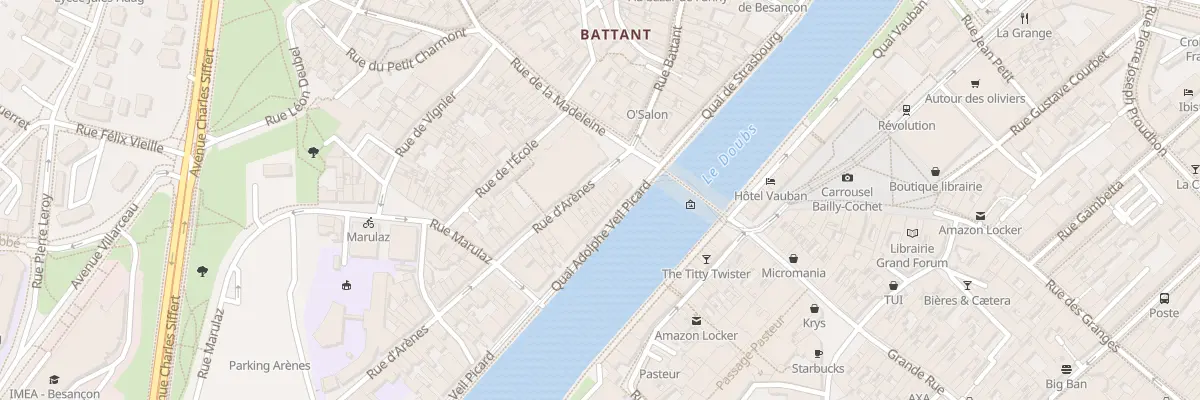Plan du 9 Rue d’Arènes à Besançon
