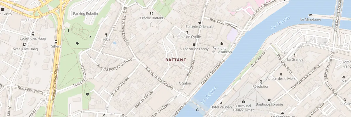 Plan du 11 Rue Battant à Besançon