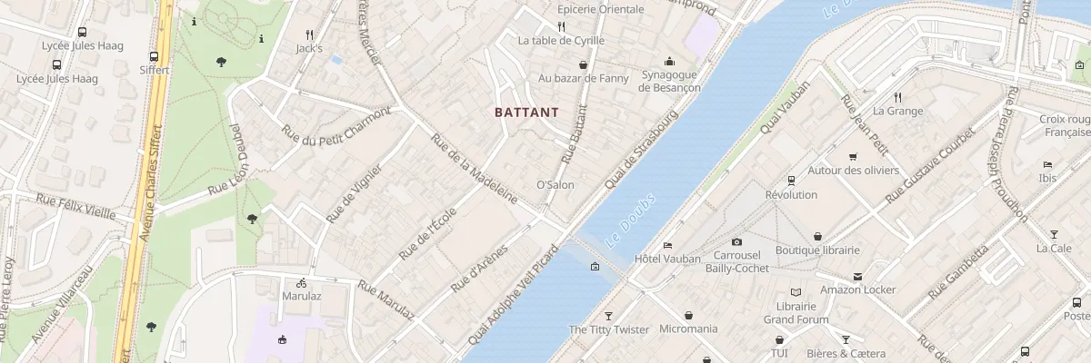 Plan du 3 Rue Battant à Besançon