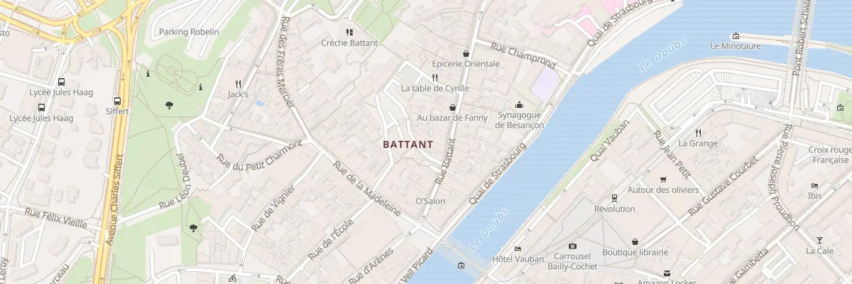 Plan du 17 Rue Battant à Besançon