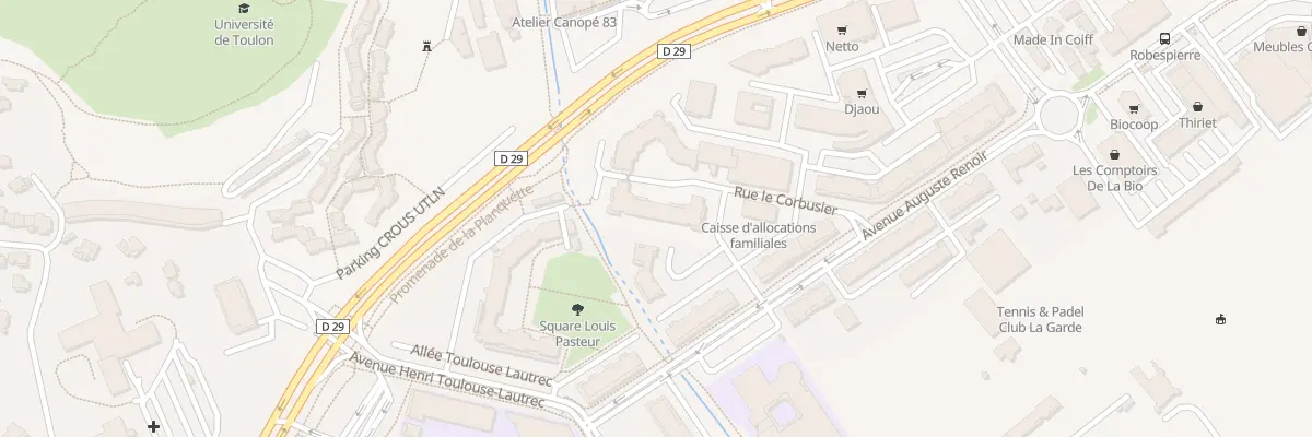 Plan du 223 Rue le Corbusier à La Garde