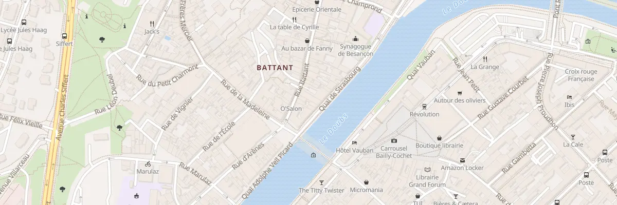Plan du 8 Rue Battant à Besançon
