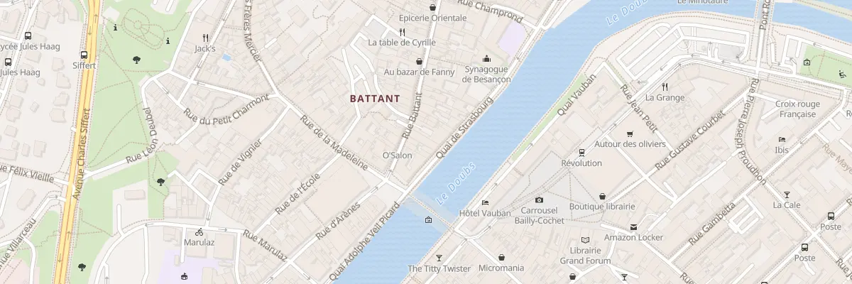 Plan du 10 Rue Battant à Besançon