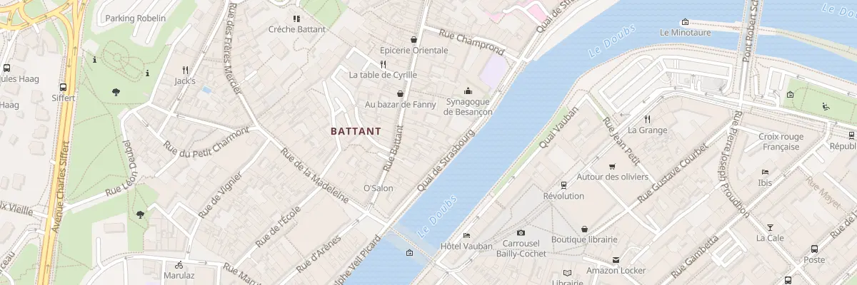 Plan du 20 Rue Battant à Besançon