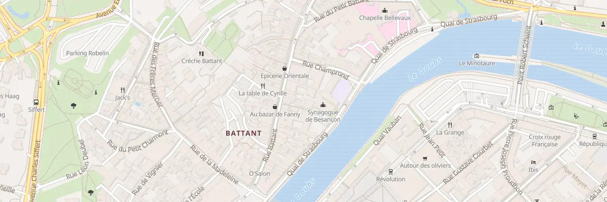 Plan du 38 Rue Battant à Besançon