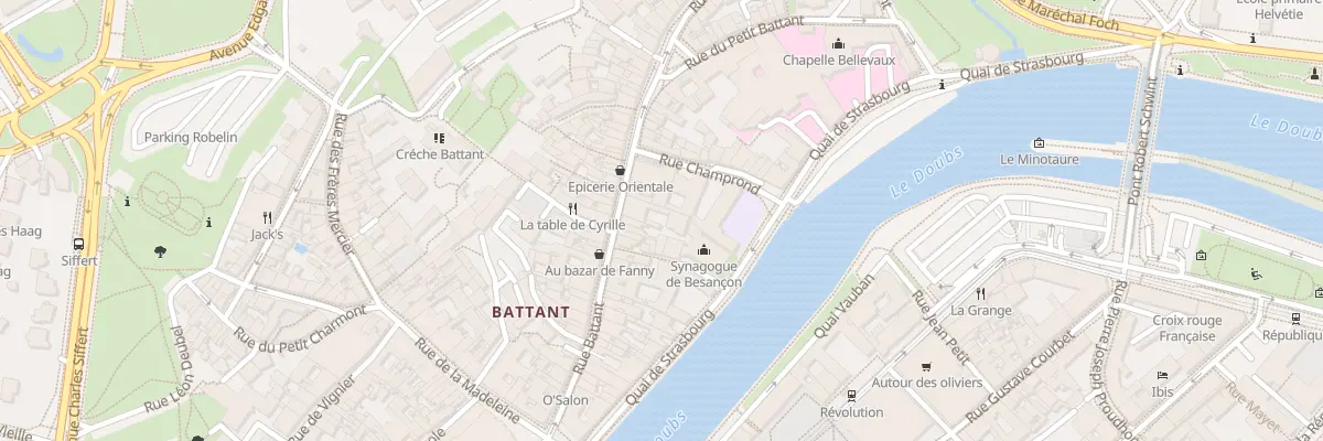 Plan du 42 Rue Battant à Besançon