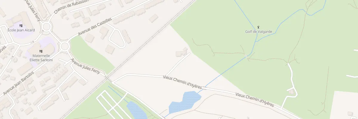 Plan du 9001 Vieux Chemin d’Hyères à La Garde