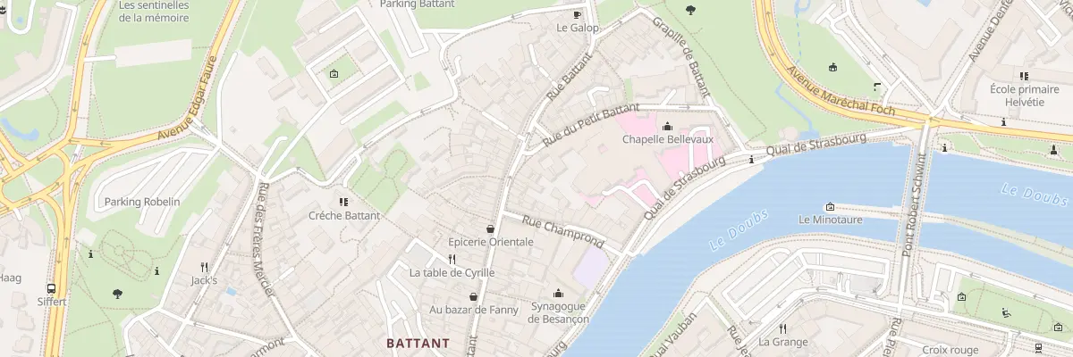 Plan du 64 Rue Battant à Besançon
