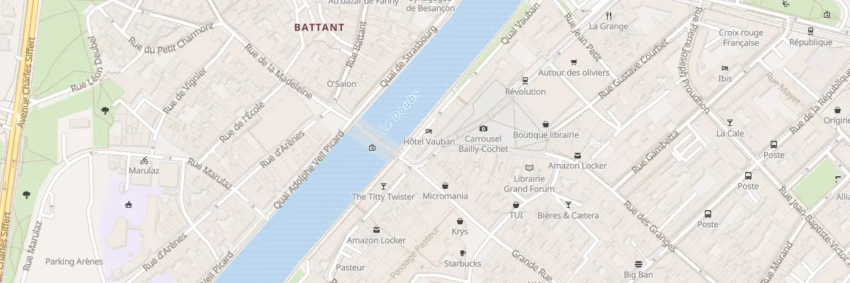 Plan du 5 Rue des Boucheries à Besançon