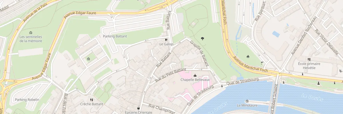 Plan du 94 Rue Battant à Besançon