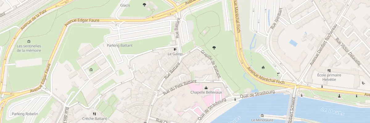 Plan du 100 Rue Battant à Besançon