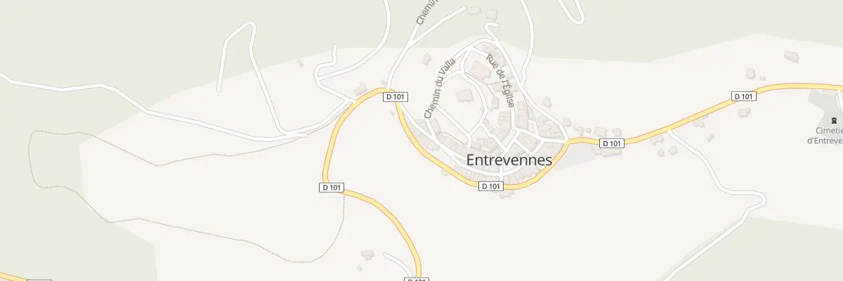 Plan du 7053 Le Village à Entrevennes