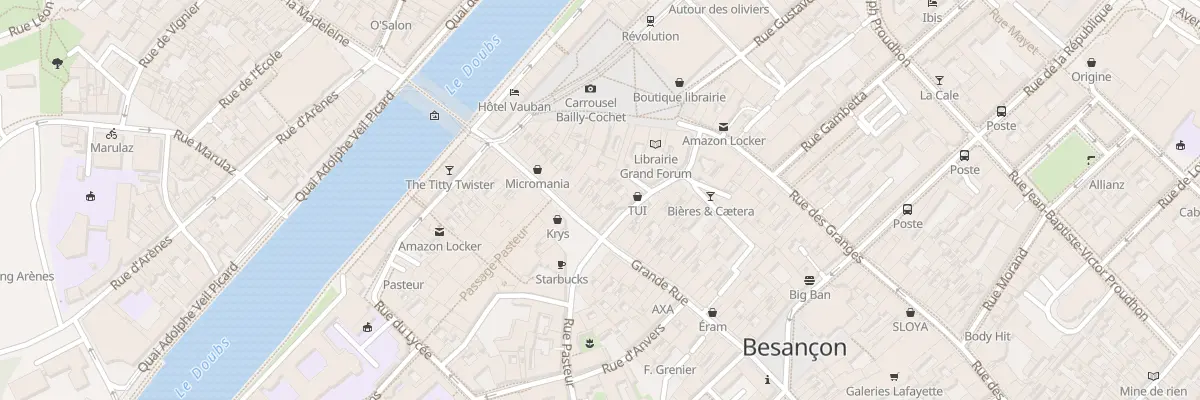 Plan du 21 Gr Grande Rue à Besançon