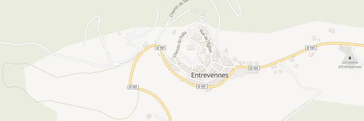 Plan du 7038 Le Village à Entrevennes