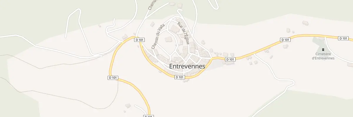 Plan du 7022 Le Village à Entrevennes