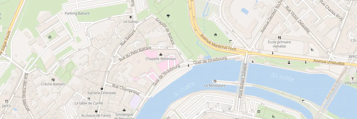 Plan du 35 Quai de Strasbourg à Besançon