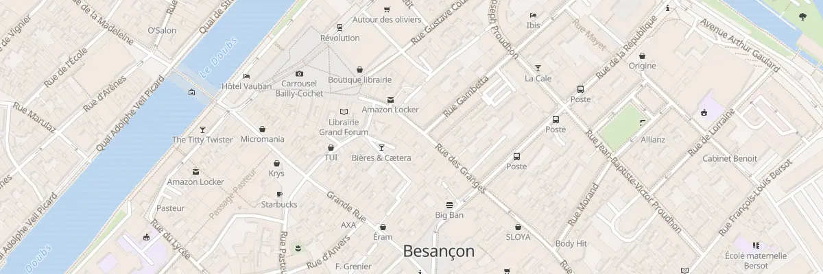 Plan du 8 Rue des Granges à Besançon