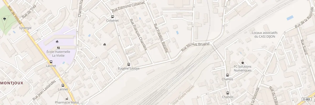 Plan du 1 Rue Frédéric Bataille à Besançon
