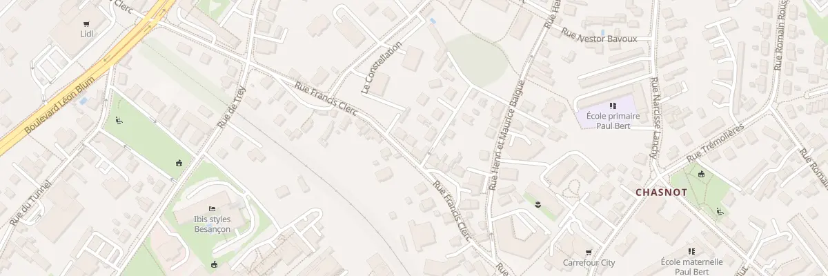 Plan du 14 Rue Francis Clerc à Besançon