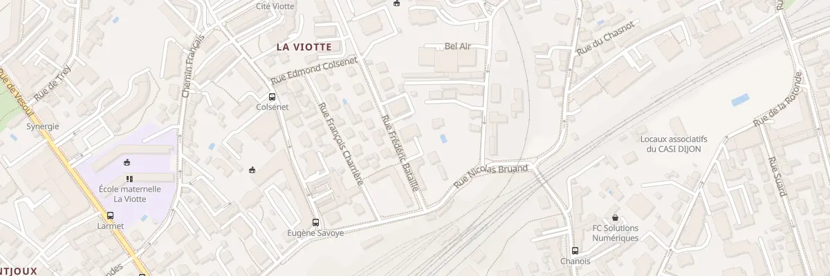 Plan du 2 Rue Frédéric Bataille à Besançon