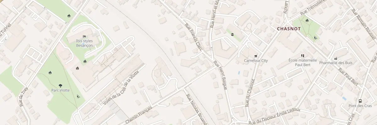 Plan du 1 Rue Francis Clerc à Besançon