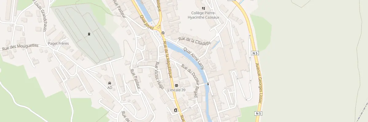 Plan de la Rue du Docteur Regad à Hauts de Bienne